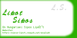 lipot sipos business card